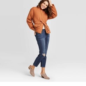 Women's High-Rise Straight Cropped Jeans